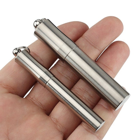 Titanium Alloy Pocket Tools Toothpick Holder Ultralight Portable Pill Case  Container for Travel 