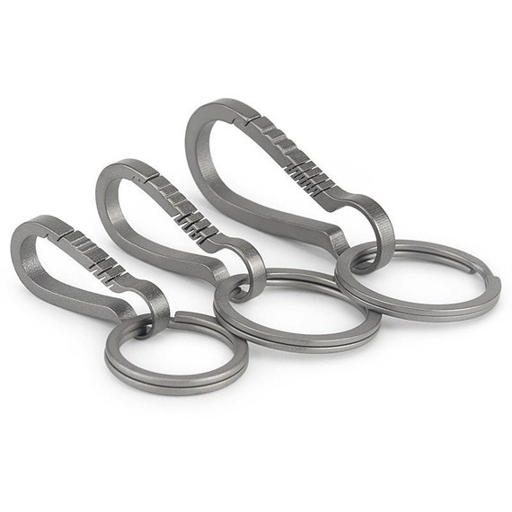 Titanium Alloy Quick Buckle Detach Belt Waist Hanging Keychain Key Ring Tool New