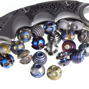 DIY Titanium Knife Beads Planet Umbrella Rope Pendant Paracord Beads Car Accessories Bracelet Beads