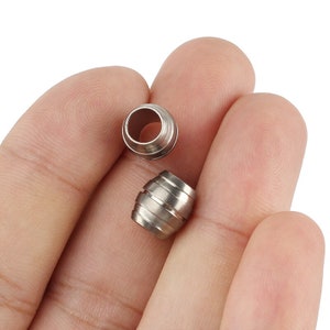 1pcs Bulge Titanium Alloy Knife Beads Paracord Umbrella Rope Cord Pendant