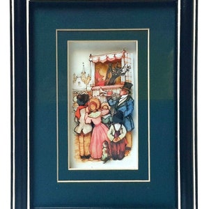 Paper Diorama Scene Diorama Antique Puppet Theatre Diorama Wall Puppet Show Punch Judy Puppets Diorama People Diorama Shadow Box Ornament