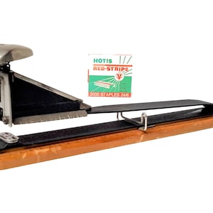 Vintage Stapler Longines Staples Stapler Vintage Stapler Office Desk Accessories Office Gifts Incl. Box of Staples Measuring Stick Yardstick