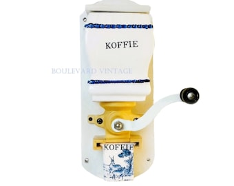 Vintage Delft Blue Coffee Grinder Unused Dutch Coffee Grinder Coffee Bean Grinder Delft Blue Grinder Vintage Coffee Grinder Dutch Koffie