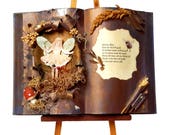 Dutch Old Book Diorama Book Sculpture Paper Art Fairy Art Fairy Book Baby Girl Magic Elf Art Fairytale Art Fairytale Decor Paper Diorama