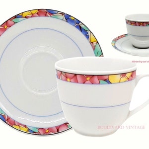 Art Deco Tea Set Tea Cups Set Coffee Cups Set Winterling Cup Saucer Plate Bavaria Cup and Saucer Cups and Saucers Bavaria Porcelain 1960s