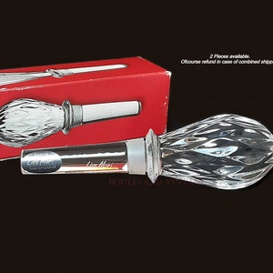 Austria Crystal Bottle Stopper by Lisa Mori in Box Lead Crystal Whiskey Stopper Unused Austria Wine Bottle Stopper Austria Crystal Glass 2X