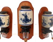 Large Delft Blue Coffee Grinder Unused Delft Blue Windmill Wrought Iron Coffee Grinder Coffee Bean Grinder Delft Blue Grinder Cast Iron