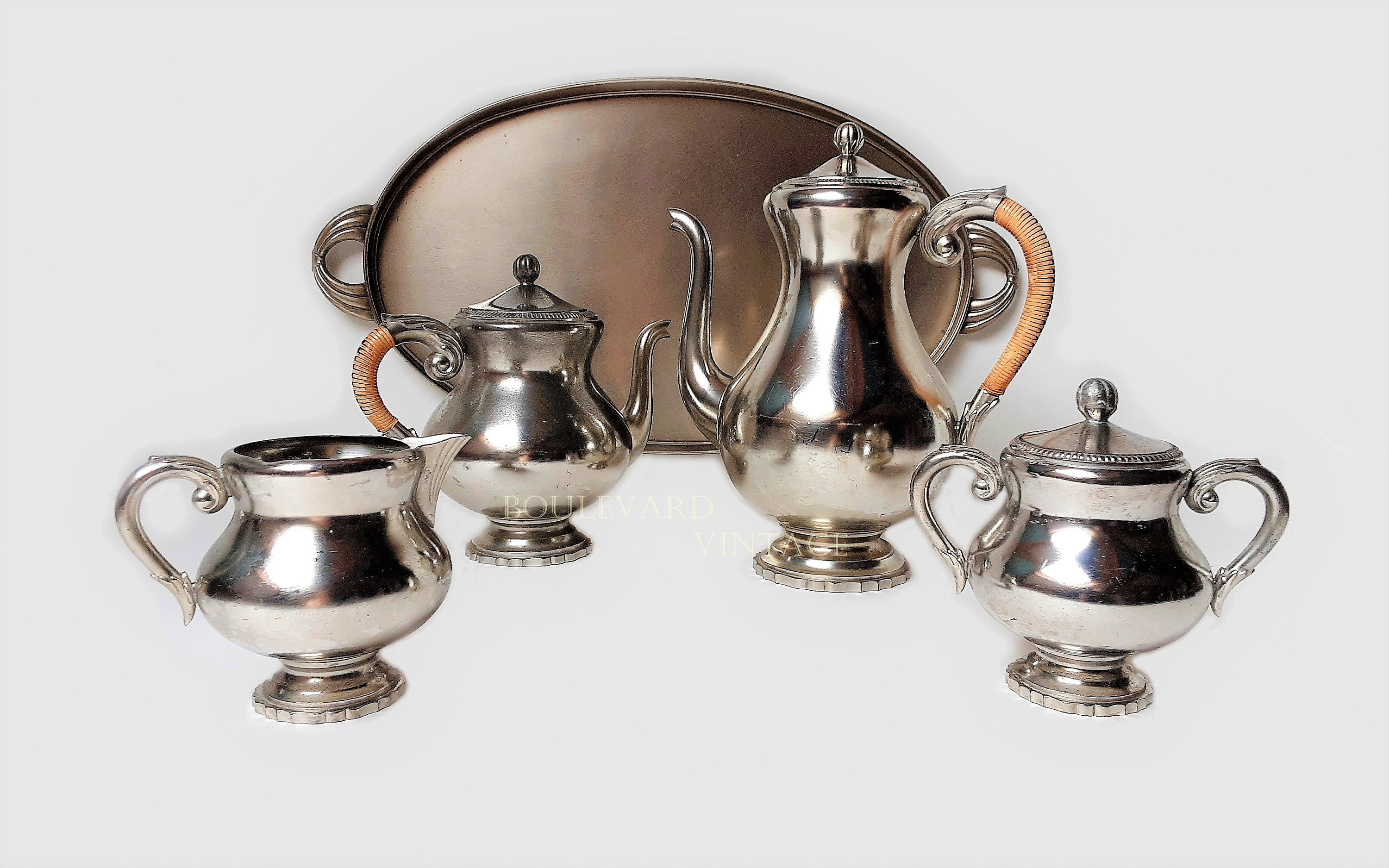 Royal Holland Pewter Tea Set Daalderop Pewter Coffee Set Etsy