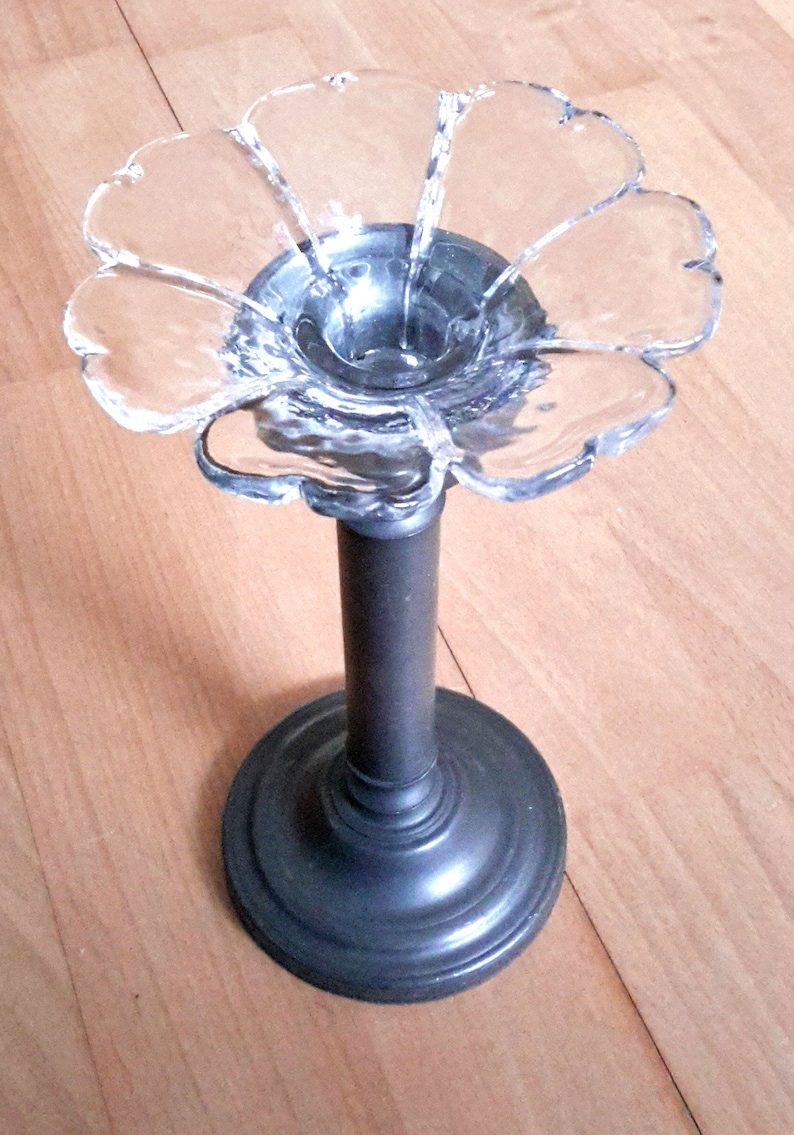 Royal Holland Pewter Candle Holder Pewter Candlesticks Glass Etsy