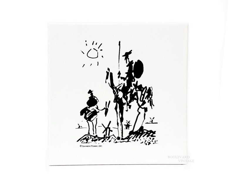 Pablo Picasso Tile Don Quixote Art Sancho Panza Pablo Picasso Etsy