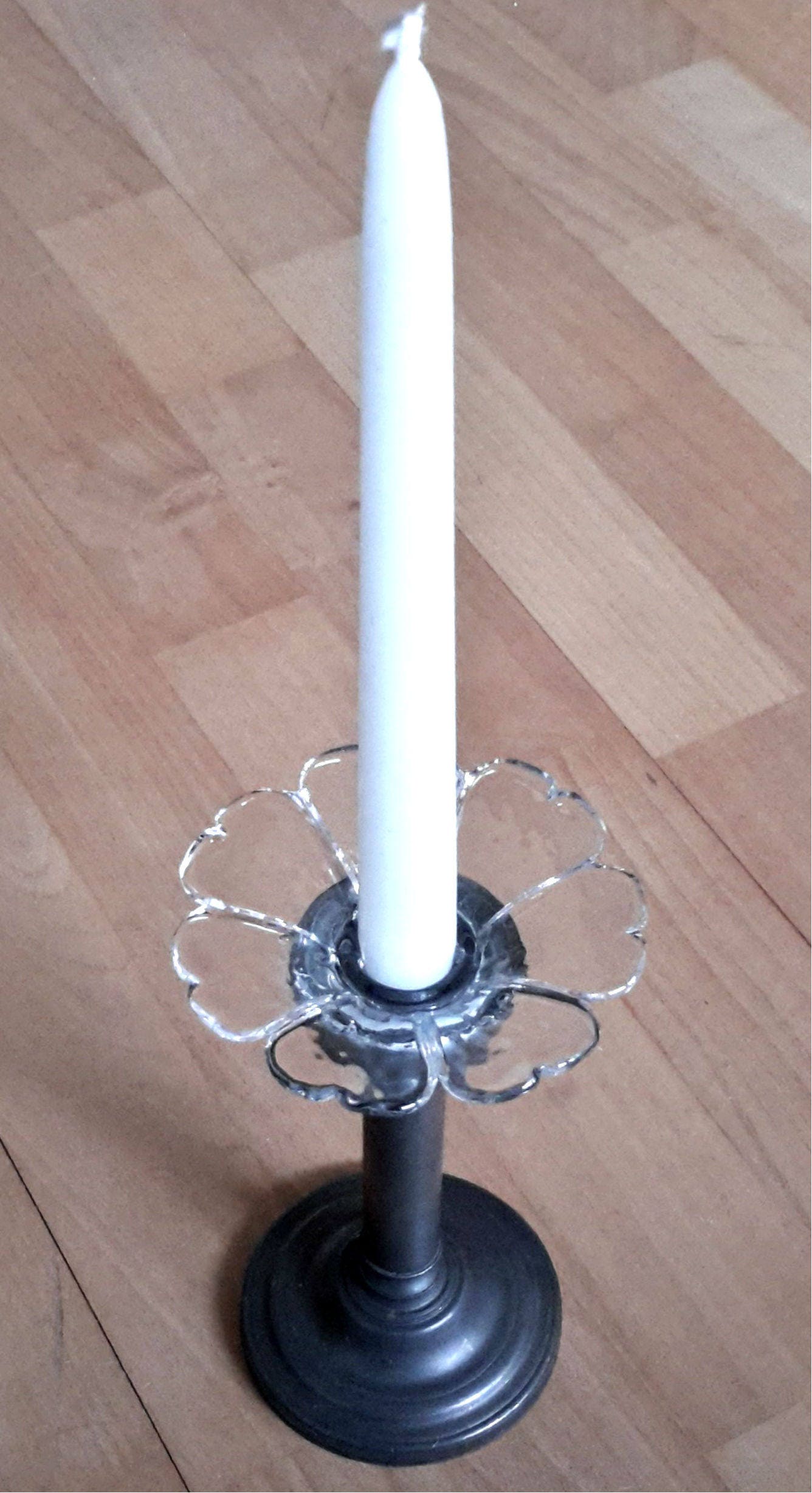 Royal Holland Pewter Candle Holder Pewter Candlesticks Glass Etsy