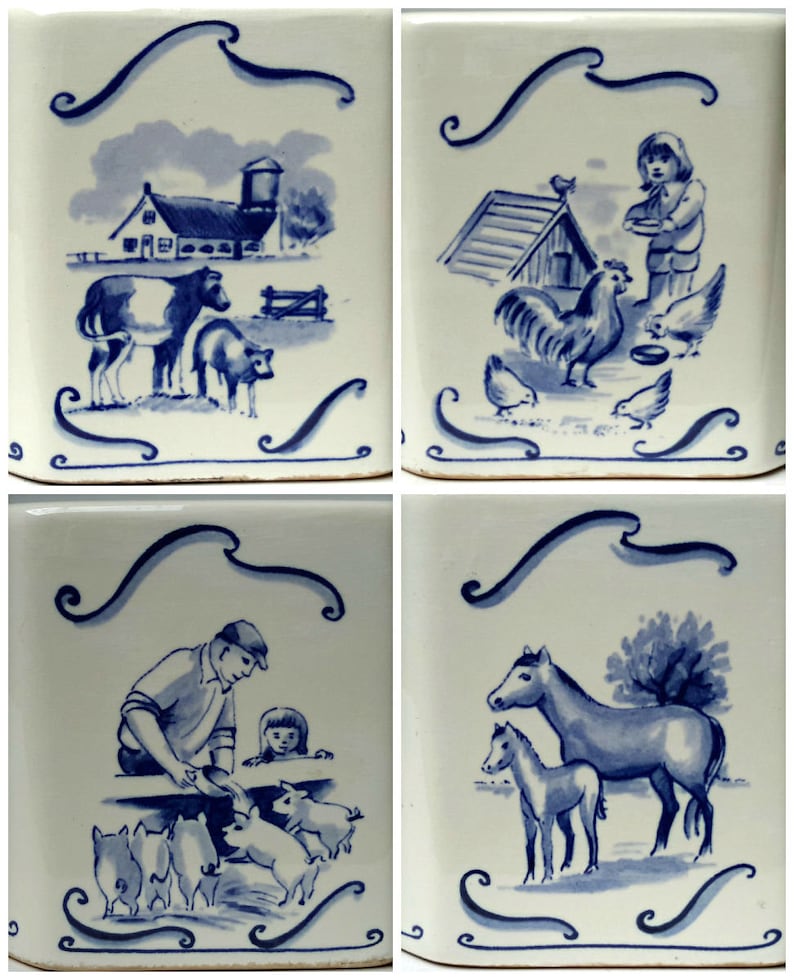 Delft Blue Bowl Delft Lidded Pot Jar with Lid by Delft Regina Delft Ginger Jar Blue and White Delft Decor Dutch Landscape Delft Windmill