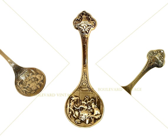 Dutch Antique Sugar Spoon Frans Hals Lute Player Collection by Van