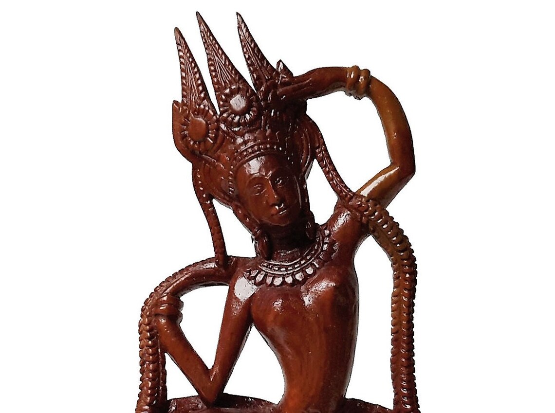 Balinese Art Suar Wood Indonesia Sculpture Lady Bali Decor Etsy