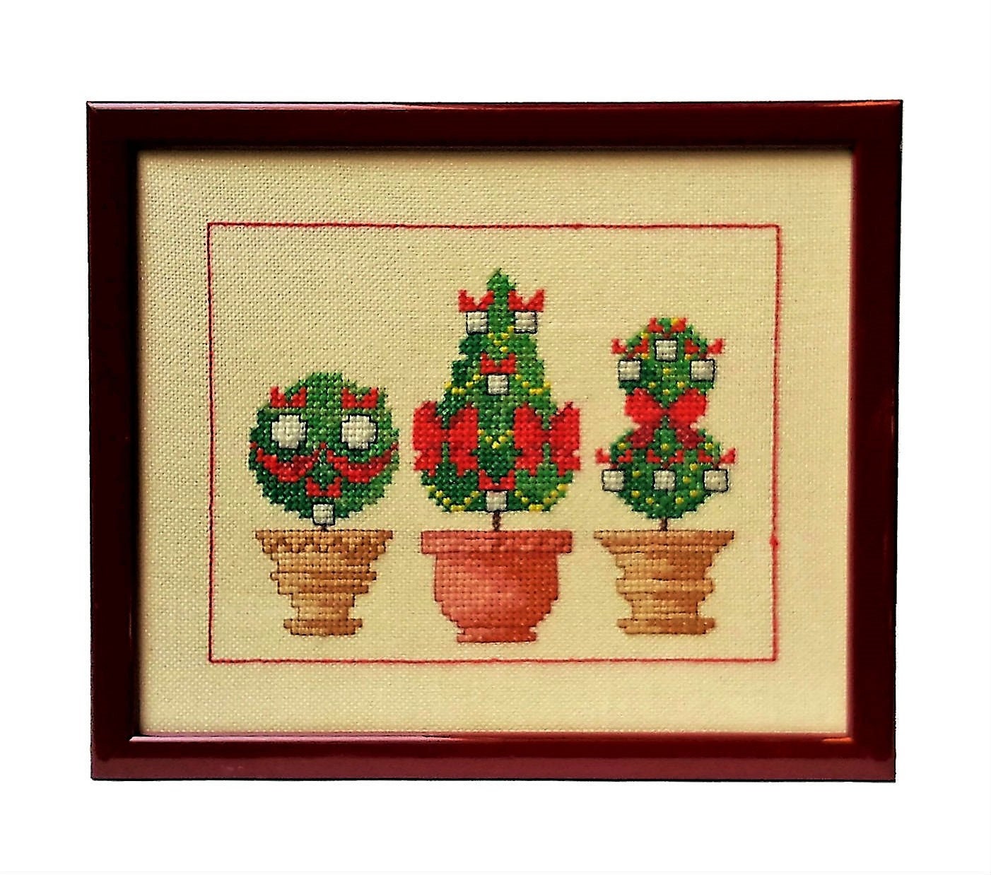 Finished Cross Stitch Christmas Gifts Embroidery Art Christmas Etsy