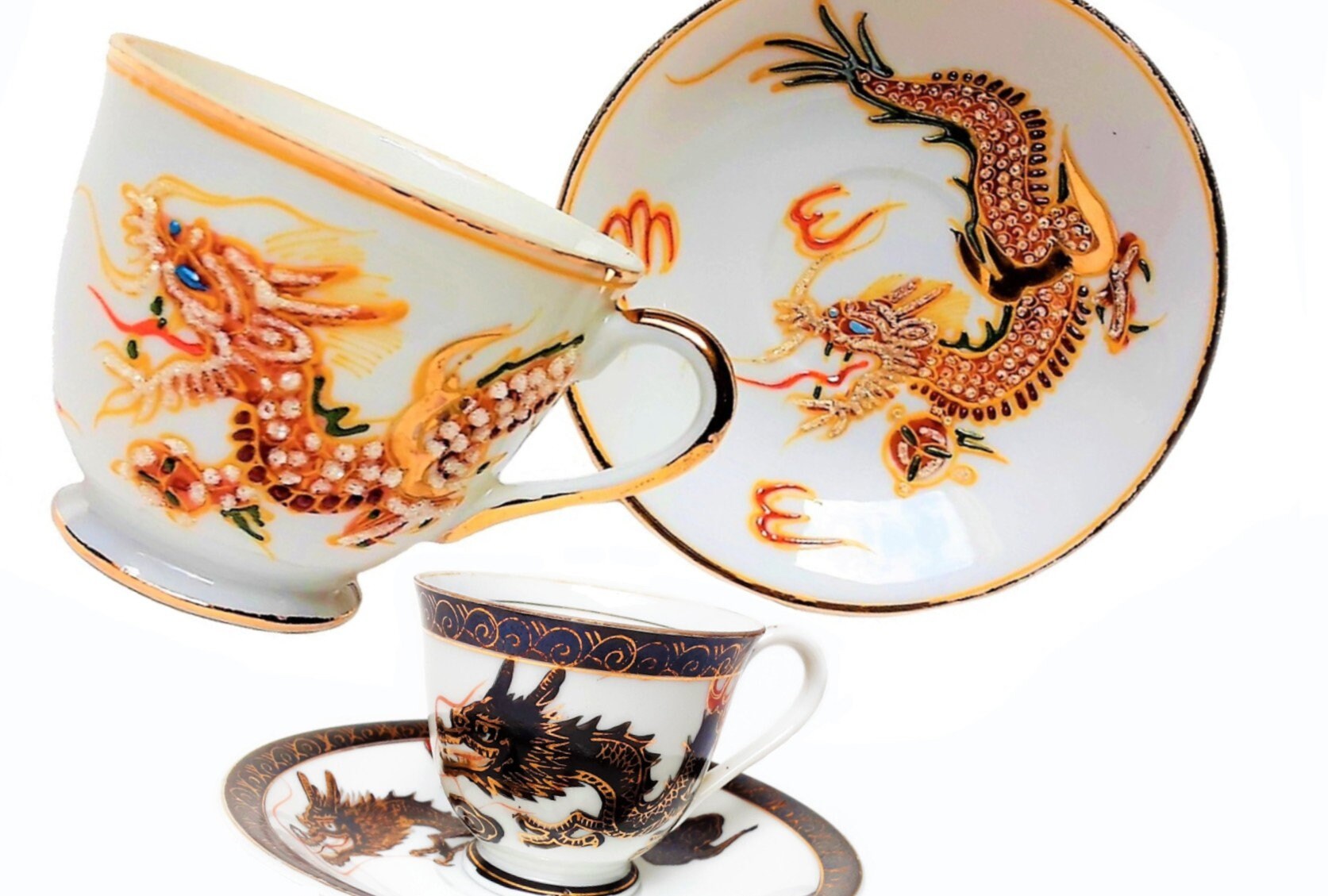 Dragonware Tea Set Mix and Match Tea Cups Dragon Coffee Cup Etsy