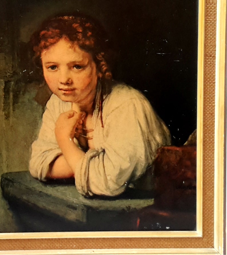Dutch Wall Art Rembrandt Painting Young Girl Window Rembrandt Etsy