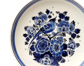 デルフトのタイル手描きの花　ブルーアンドホワイト Tile flower - Royal Delft