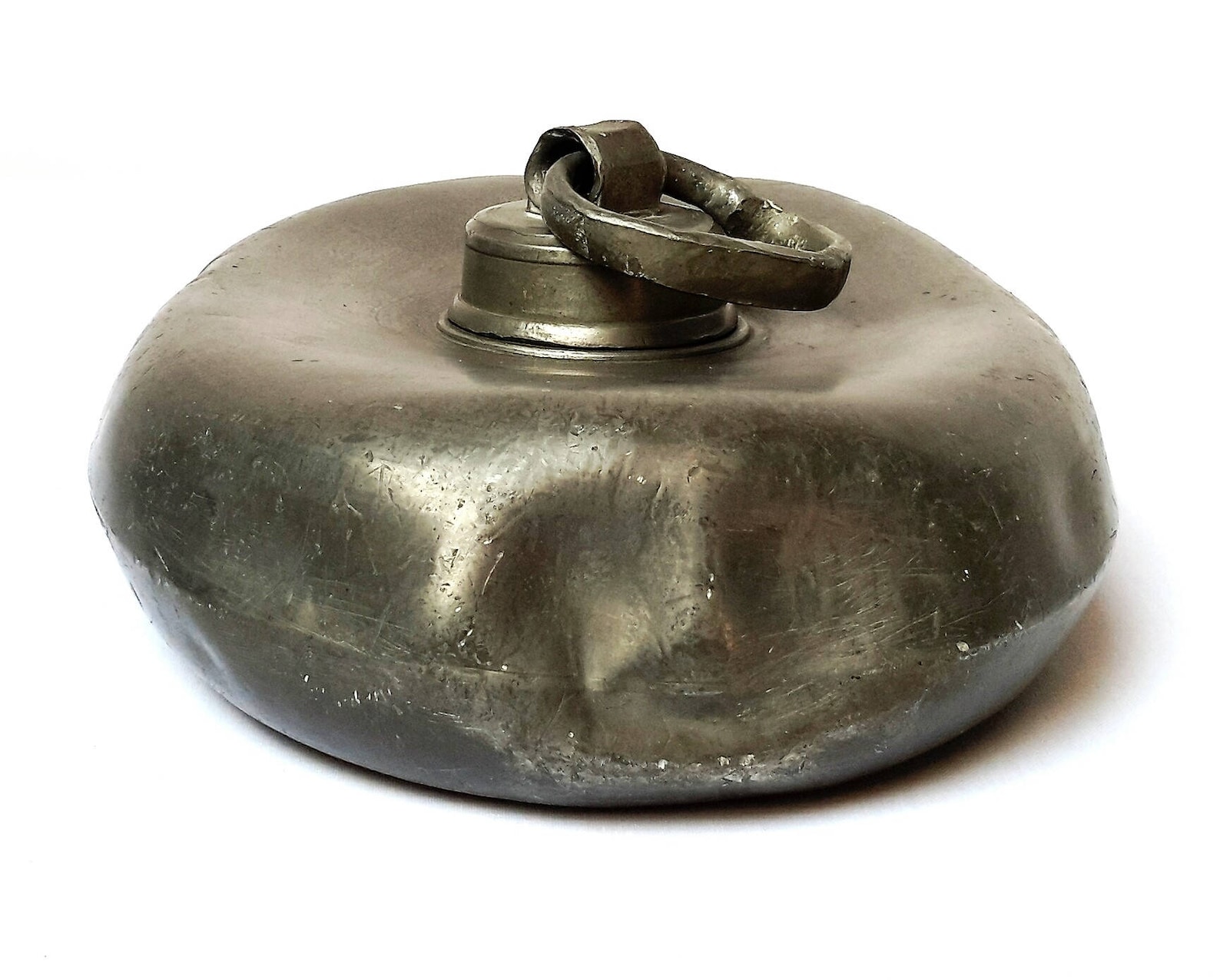 Antique Pewter Hot Water Bottle Antique Foot Warmer Bed Etsy