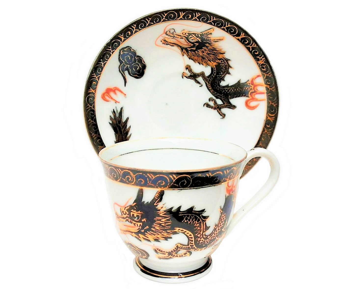 Dragonware Tea Set Mix and Match Tea Cups Dragon Coffee Cup Etsy