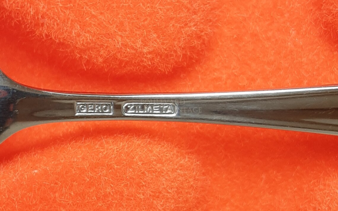 Vintage Dutch Silver Plated Spoon Set 6 in Box Gero Zilmeta Etsy