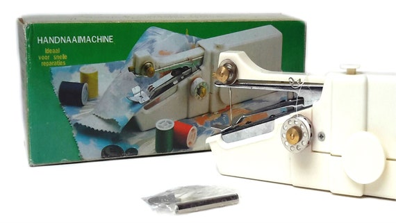 Sewing Machine Portable Sewing Machine Table New Handheld Sewing Machine  1970s Back Stitch Needlecraft in Box Extra Parts Instruction Manual 
