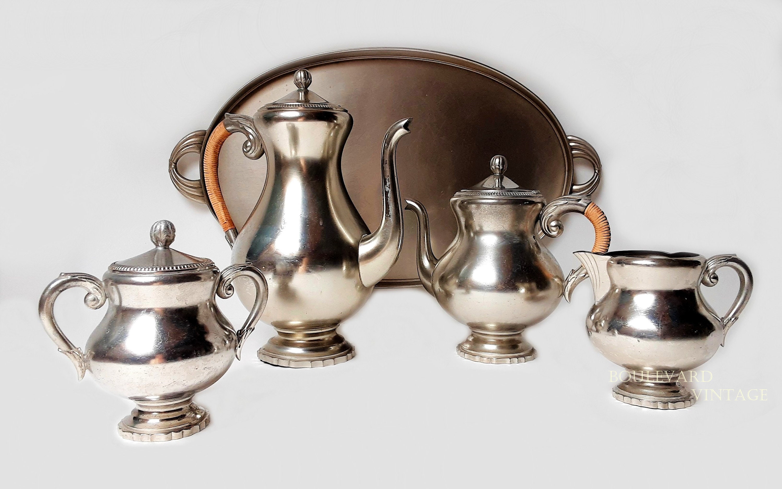 Royal Holland Pewter Tea Set Daalderop Pewter Coffee Set Antique