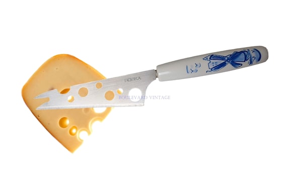 Ele s va HOLLAND チーズカッター　カッティングボード　レア Delft Cheese Knife Delft Blue Flatware Delft Cutlery Windmill