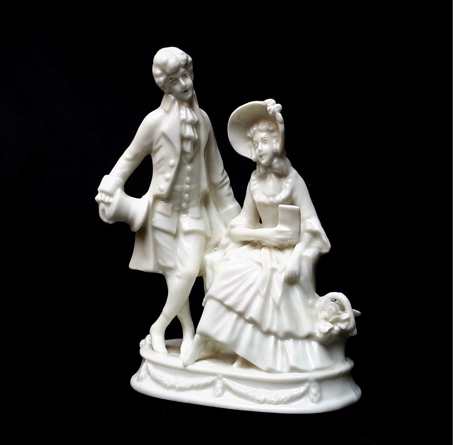 Sitzendorf Porcelain Man and Woman Statue Dresden Figurines Etsy