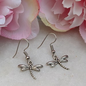 Dragonfly charm earrings