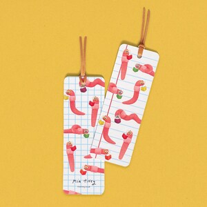 Bookworms | Cute Kawaii Pattern Bookmark