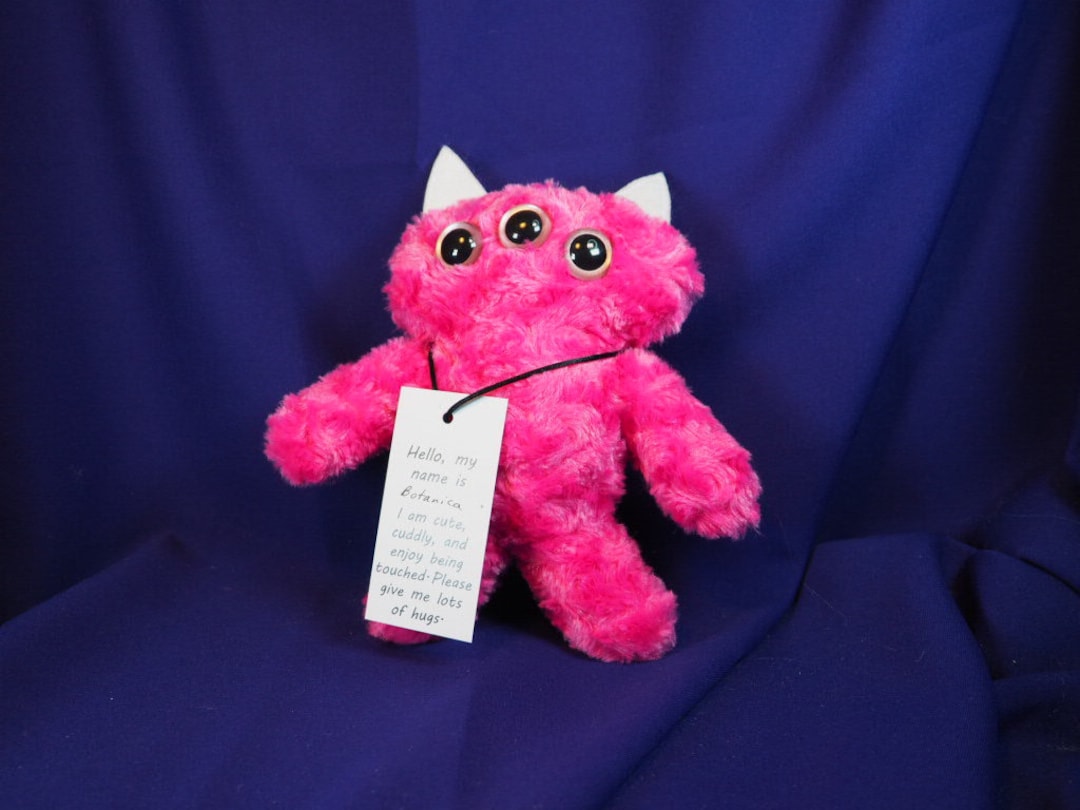 Botanica, Cute Monster Plush Plushie Stuffie W/ Silky Soft Bright Pink ...