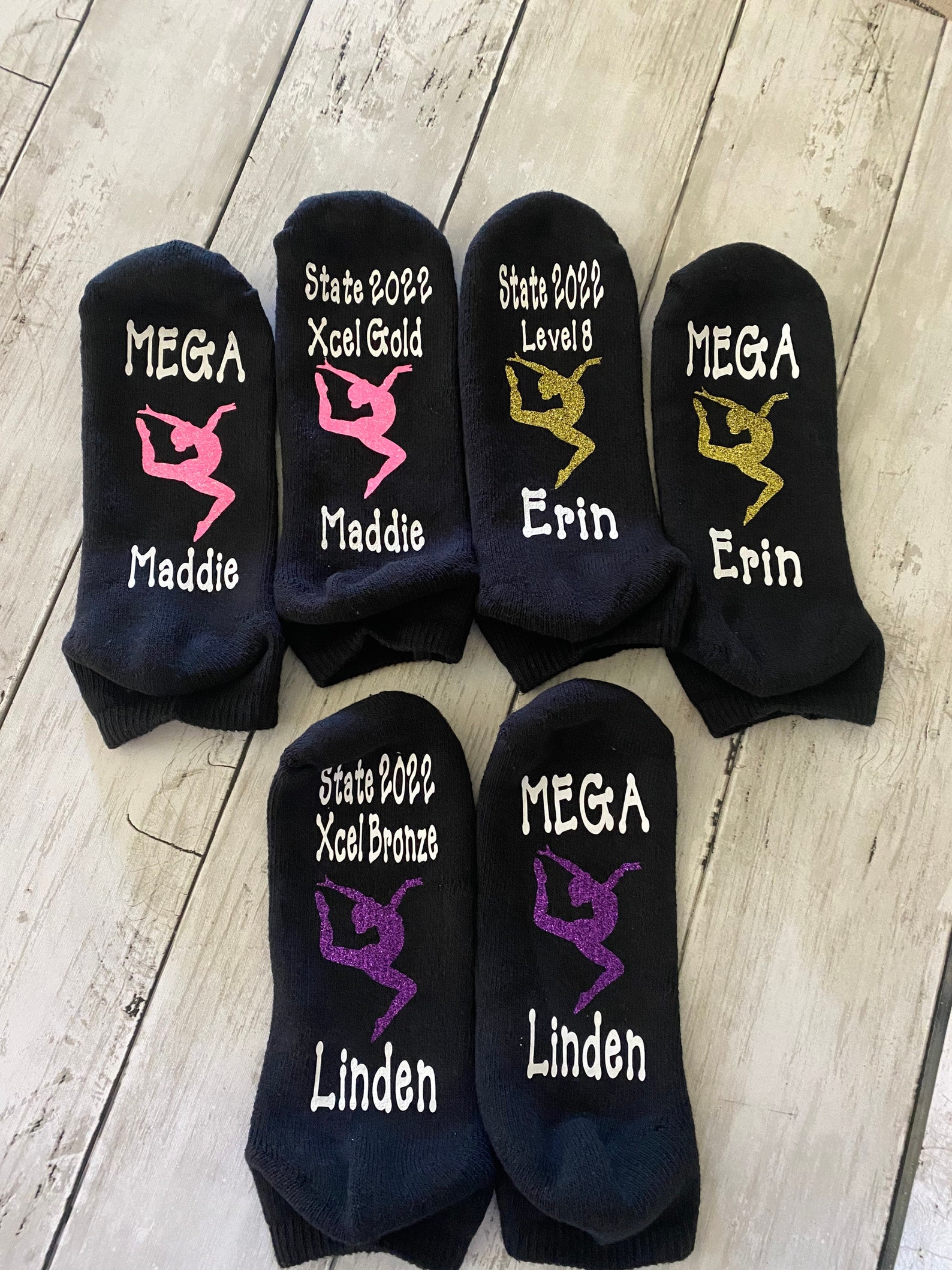 Gifts for Gymnast Personalized Gymnastic Socks Gymnastics Etsy