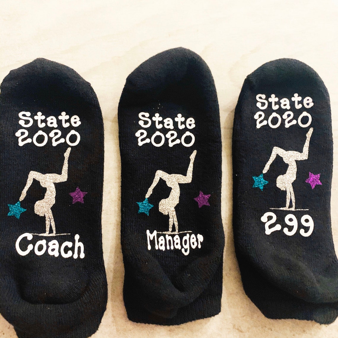 State Gymnastic Socks State Meet Gymnastics Gift Gymnast Etsy