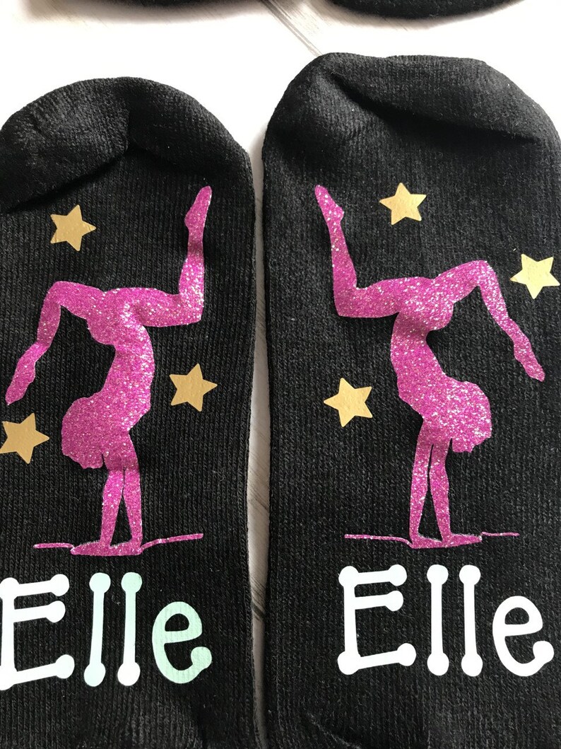 Gifts for gymnast personalized gymnastic socks gymnastics Etsy