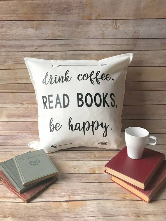 Book Lover Gift Home Decor Ideas Best Selling Items Book Nerd Gift Librarian Gift College Student Gift Coffee Lovers Gift Pillow Cover