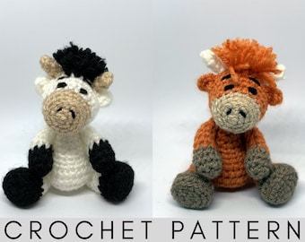 Cow Crochet Pattern - Highland Cow Crochet Pattern - Cow Crochet Amigurumi Pattern