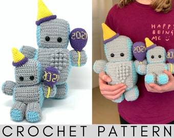 Party Robot Amigurumi Crochet Pattern – Party Robot Crochet Pattern – Amigurumi Robot Pattern – Crochet Robot Pattern – PDF Crochet Pattern
