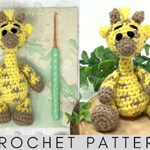 Small giraffe crochet pattern - Gerry Giraffe - pocket giraffe amigurumi pattern - PDF crochet pattern