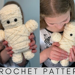Mummy Crochet Pattern Mummy Amigurumi Crochet Pattern Halloween Amigurumi Pattern Halloween Mummy Crochet Pattern PDF Crochet Pattern image 1