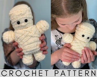 Mummy Crochet Pattern – Mummy Amigurumi Crochet Pattern – Halloween Amigurumi Pattern –Halloween Mummy Crochet Pattern – PDF Crochet Pattern
