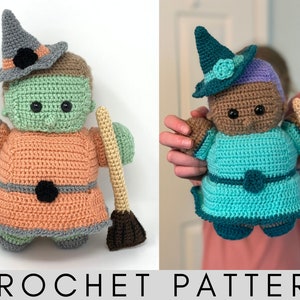 Witch Crochet Pattern Large Witch Amigurumi Crochet Pattern Halloween Amigurumi Halloween Crochet Pattern PDF Crochet Pattern image 1