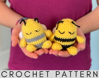 Buzzy Bee Crochet Pattern – Small Bee Crochet PDF Pattern – Pocket Bee Amigurumi Pattern – PDF Crochet Pattern