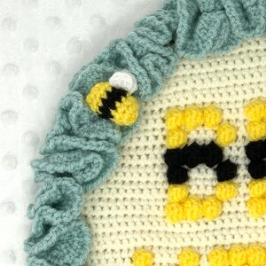 Bee Kind Wall Hanging Crochet Pattern Bee Wreath Crochet PDF Pattern Kindness Crochet Wall Decor Pattern Bee Crochet Pattern Kids Room Decor image 7