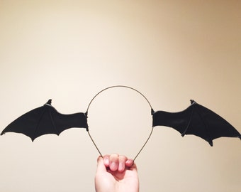 Bat Wing Head Dress Black Devil Cosplay Costume Vampire Morrigan