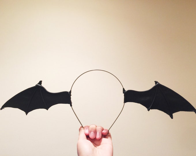 Bat Wing Head Dress Black Devil Cosplay Costume Vampire Morrigan