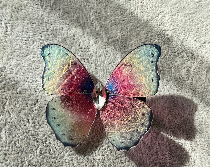 Colorful Shiny Butterfly Hair Clip Nymph Natural Hair Pin Gift For Her