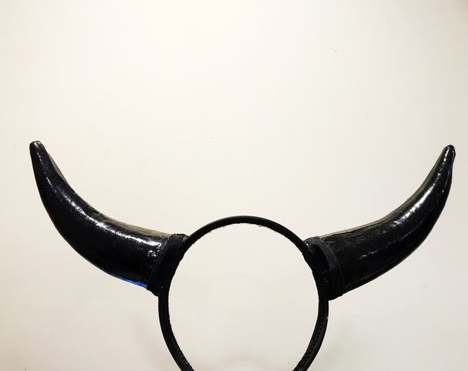 Black Horn Demon Nymph Cow Horn OX Bull Headdress Diablo NALUMI Halloween Costume