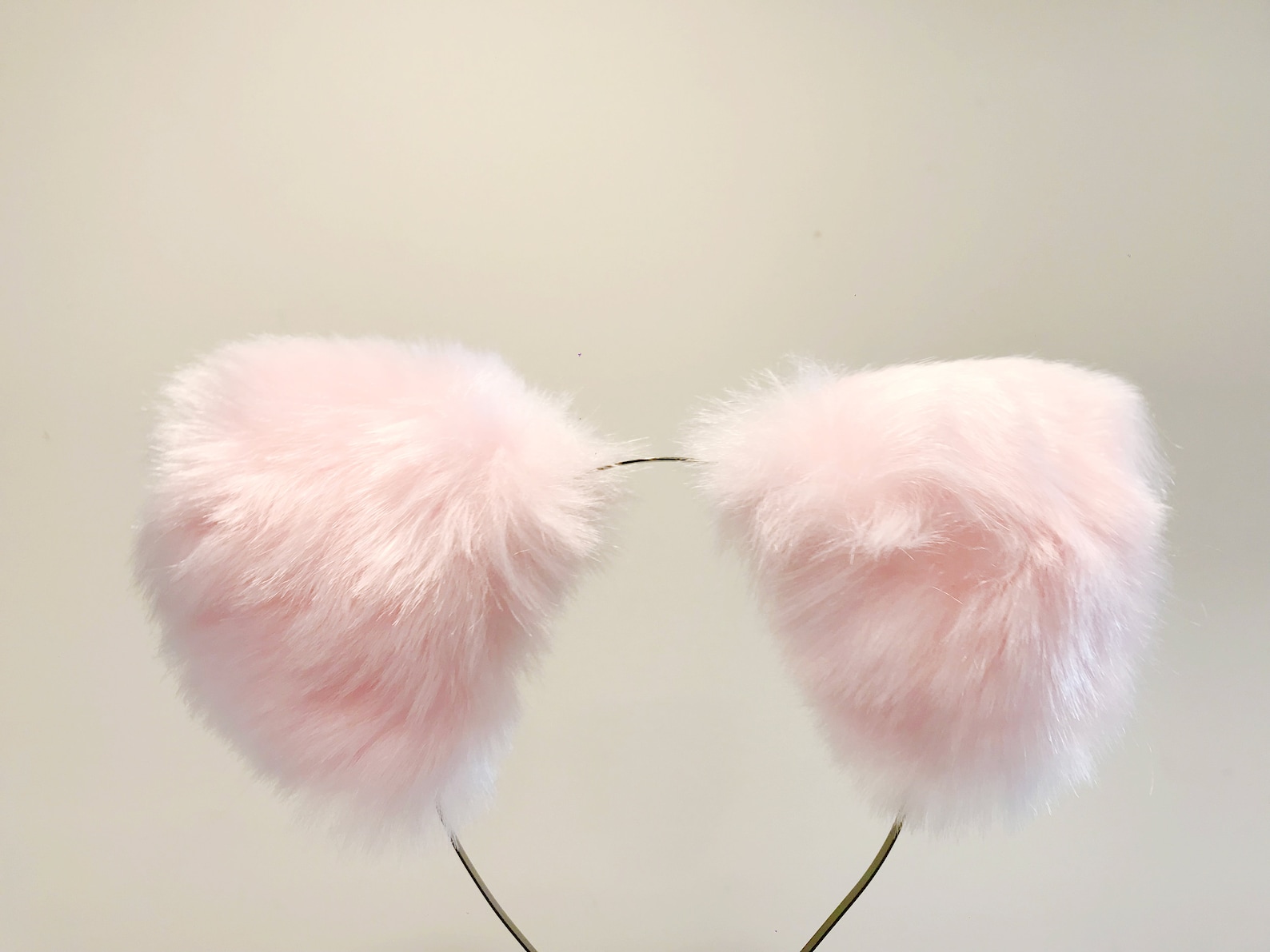 Cat Ears Kitty Headwear Light Pink Furry Animal Headband Etsy
