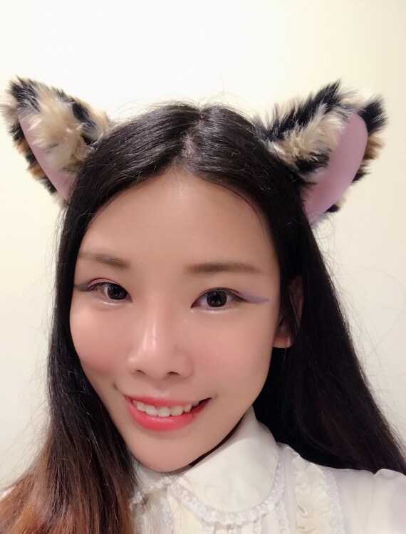 Furry Leopard Ears on Headband